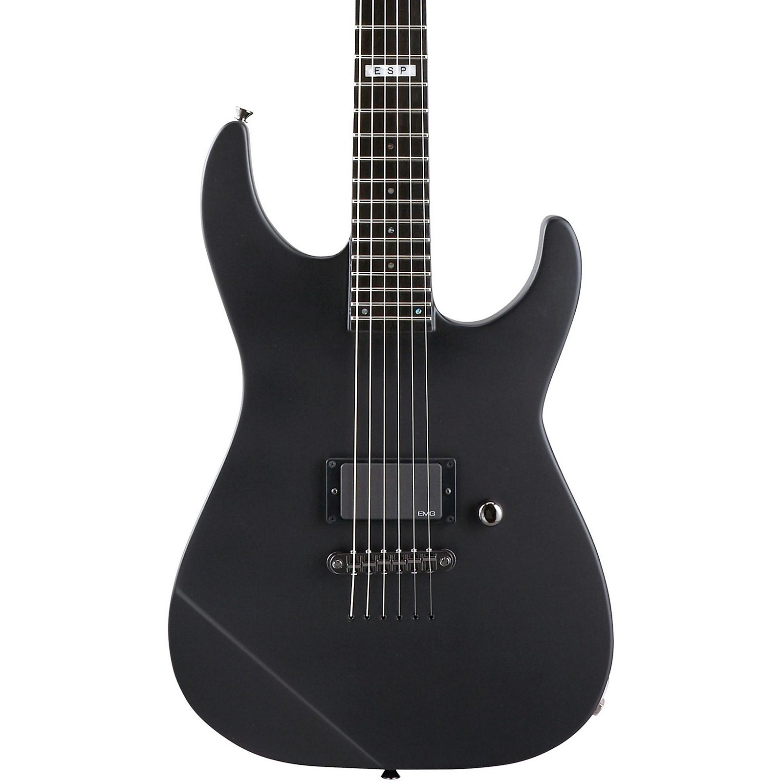ESP EII MI Neck Thru Electric Guitar Satin Black Musician's Friend