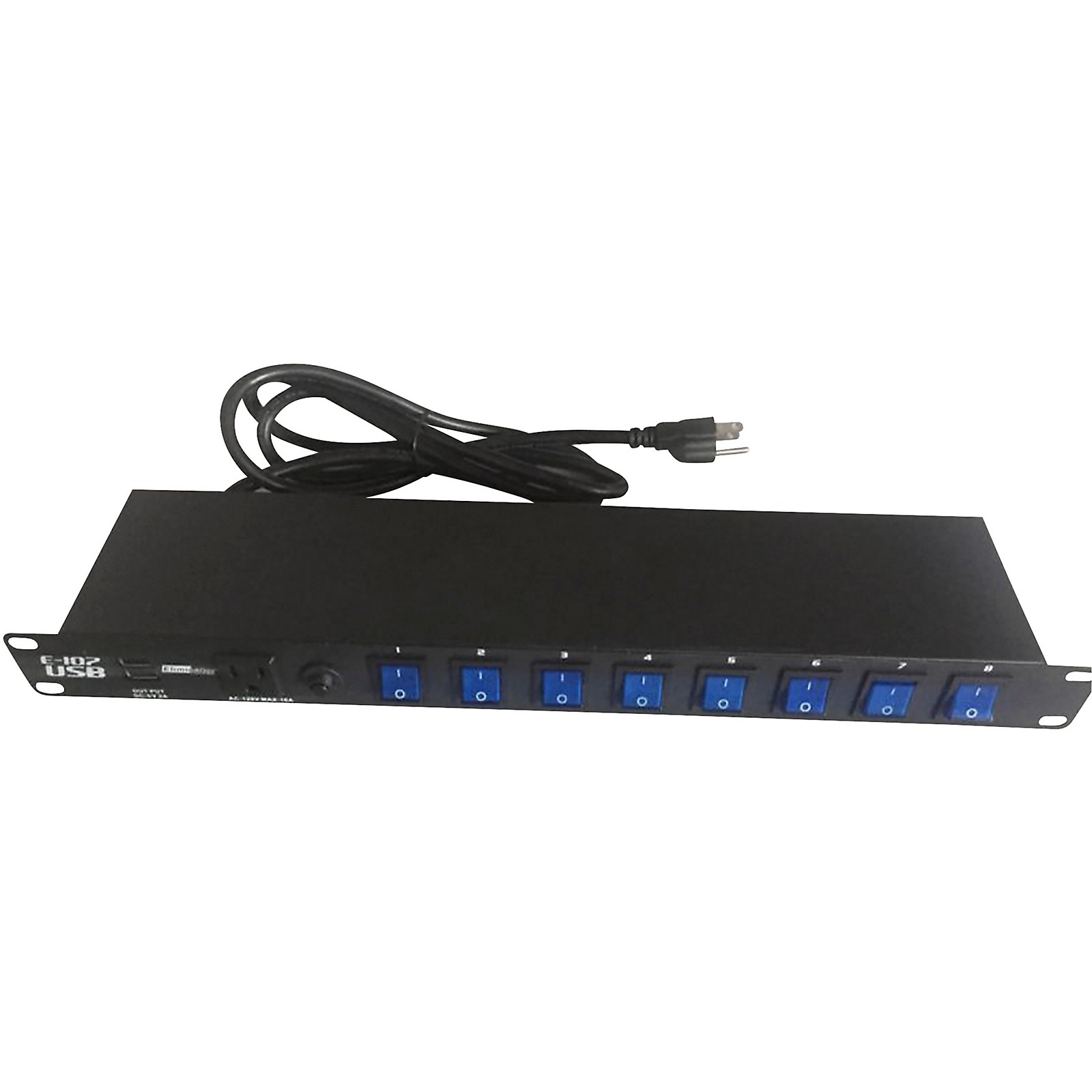 Eliminator Lighting E107USB Professional 8Channel AC Power Strip with