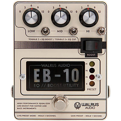 Walrus Audio EB-10 Preamp/EQ/Boost Effects Pedal