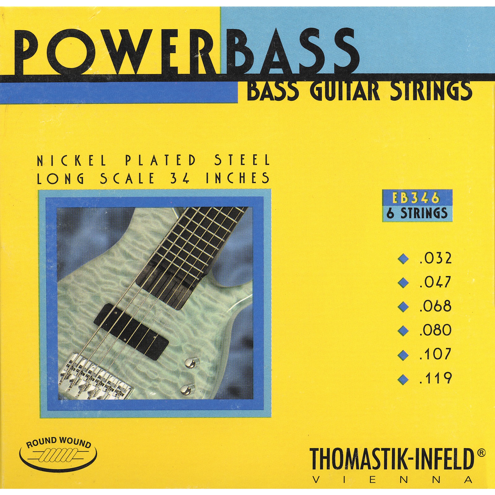 Thomastik EB346 Medium Light Power Bass Roundwound 6String Bass