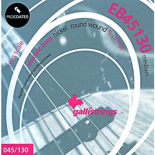 EB45130 PROCOATED 5-String Medium Bass Strings 45-130