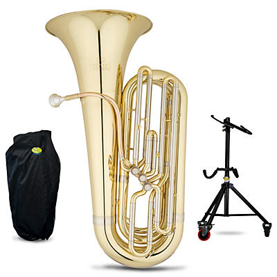 Eastman EBB234 Student Series 3-Valve 3/4 BBb Tuba with Tuba Essentials Stand Pack