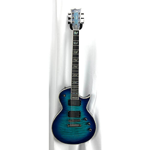 ESP EC1000 Deluxe Solid Body Electric Guitar Ocean Blue Burst