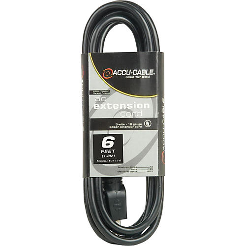 American DJ EC163 16 Gauge IEC Power Extension Cord 6 ft.