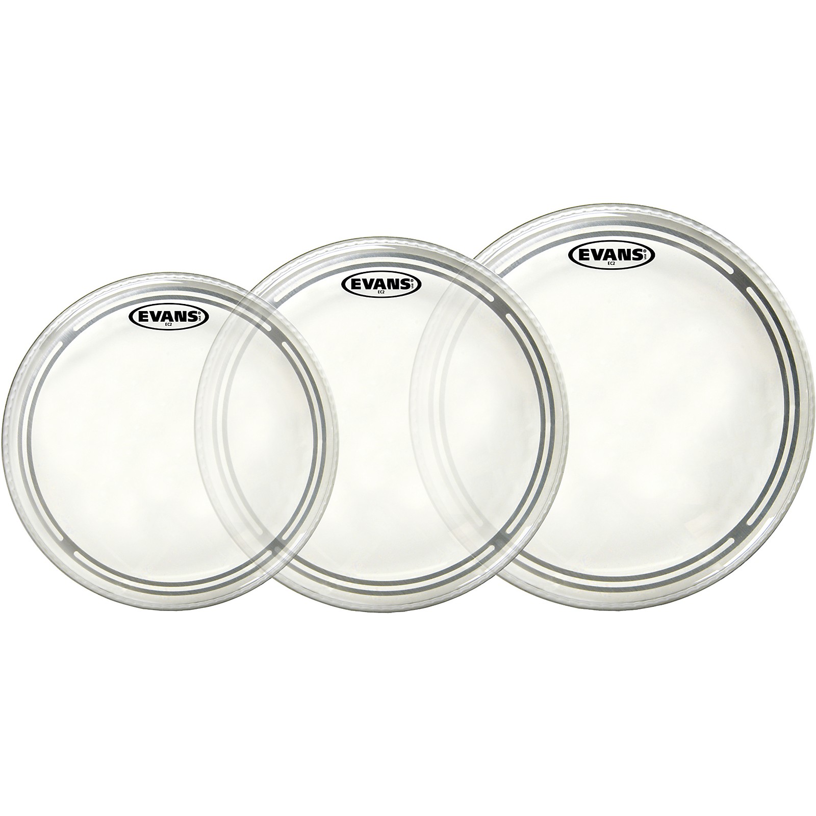 Evans EC2 Clear 10/12/14 Fusion Drum Head Pack Musician's Friend