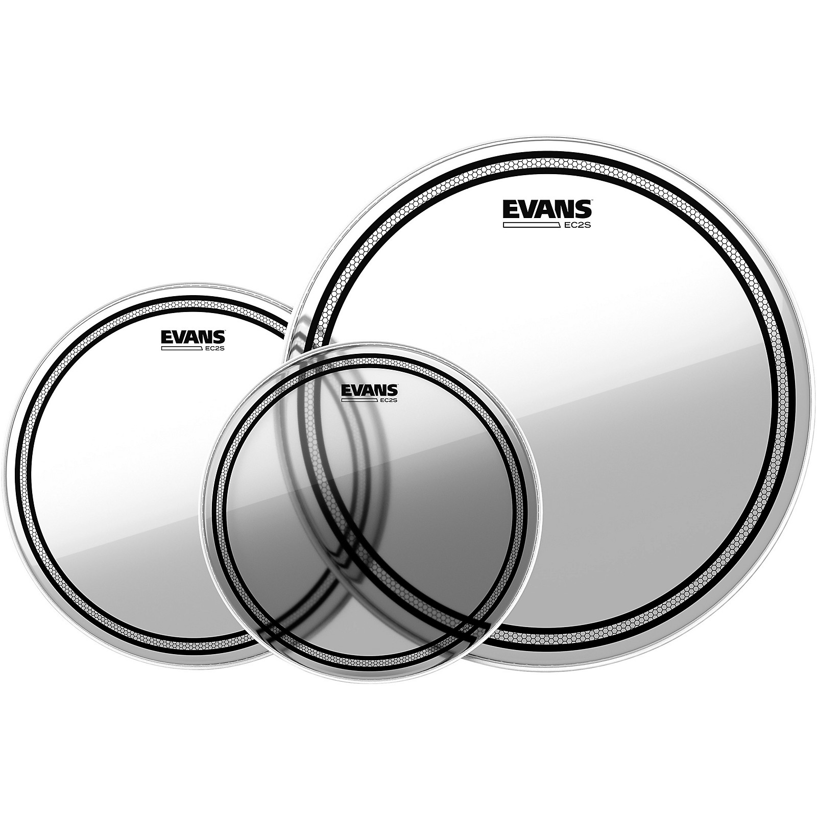 Evans EC2 SST Clear Drum Head Pack Rock 10/12/16 Musician's Friend