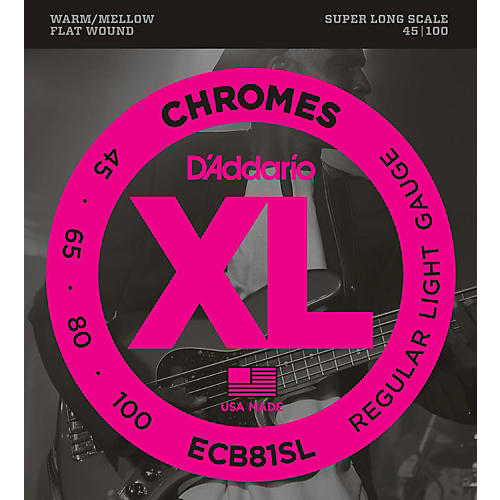 D'Addario ECB81SL Chrome Bass FW Soft Super-Long String Set