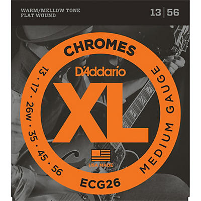 D'Addario ECG26 Chromes Medium Gauge Electric Guitar Strings