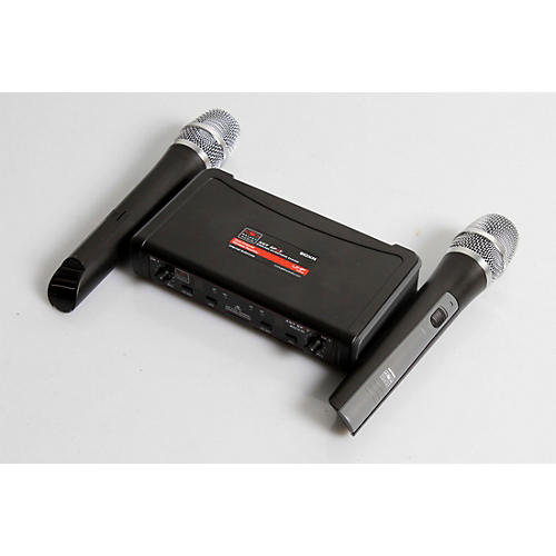 Galaxy Audio EDXR/HH38N Dual-Channel Wireless Microphone System Includes the EDXR Receiver and 2 HH38 Handheld Transmitters Frequency CODE N 518-542 MHz Condition 3 - Scratch and Dent Band D 190839836441