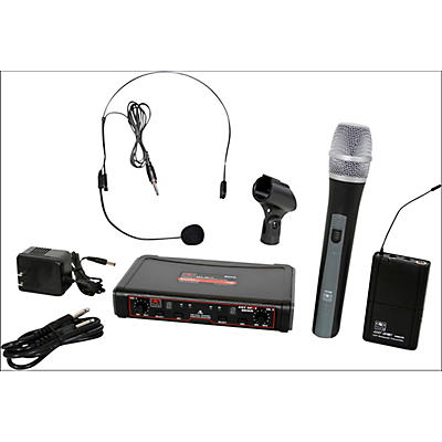 Galaxy Audio EDXR/HHBPS Dual-Channel Wireless Handheld and Headset System