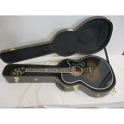 Takamine EF450C Acoustic Electric Guitar TRANS BLACK SUNBURST