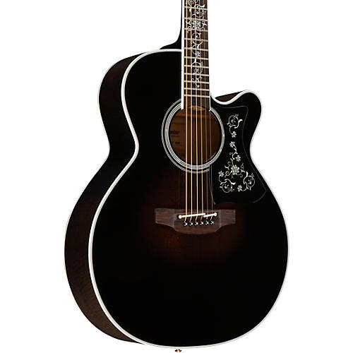 Takamine EF450C NEX Thermal Top Acoustic-Electric Guitar Transparent Black Burst