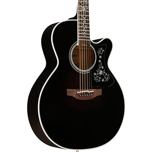 Takamine EF450C NEX Thermal Top Acoustic-Electric Guitar Transparent Black Burst