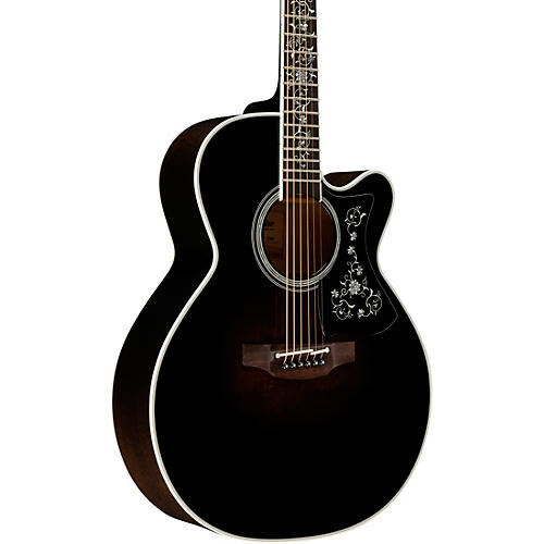 Takamine EF450C NEX Thermal Top Acoustic-Electric Guitar Transparent Black Burst
