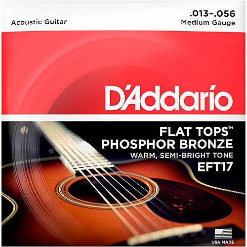D'Addario EFT17 Flat Top PB Medium Acoustic Guitar Strings