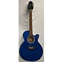 Used Takamine EG540C Acoustic Electric Guitar Trans Blue