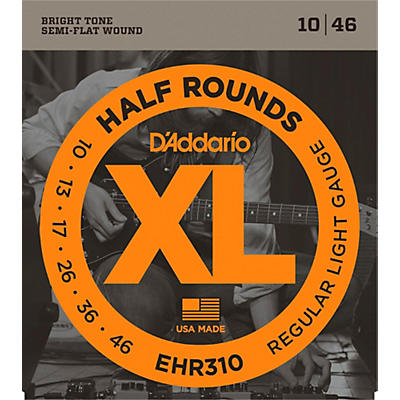 D'Addario EHR310 Half Round Regular Light Electric Guitar Strings - (10-46)