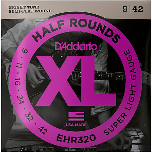 D'Addario EHR320 Half Round Super Light Electric Guitar Strings