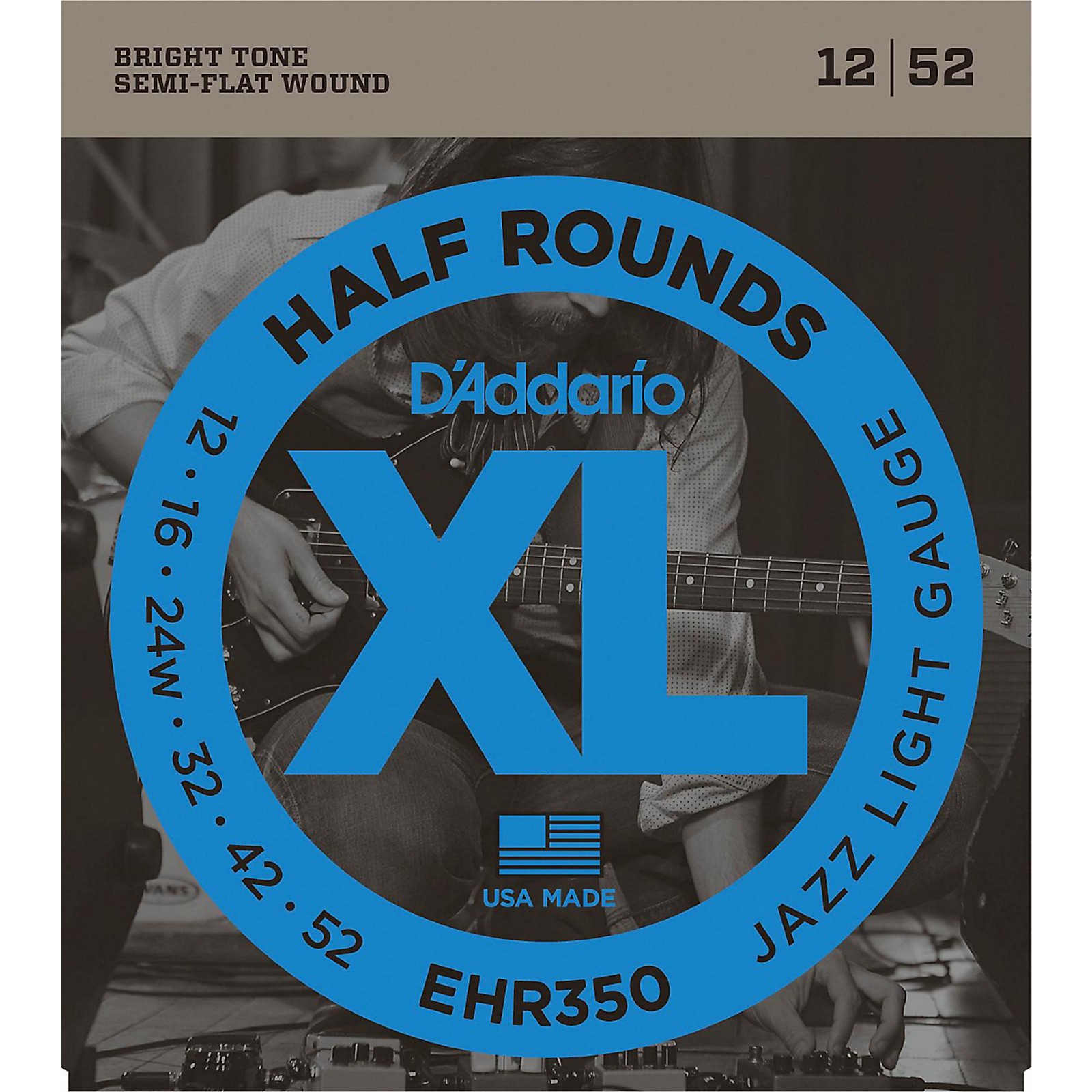 6セット D´Addario EHR350 Half Rounds 3弦ワウンド 012-052 ダダリオ