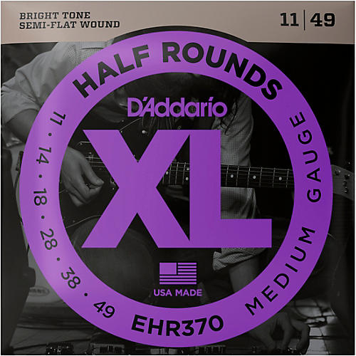 D'Addario EHR370 Guitar Strings Half Rounds Medium