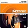 D'Addario EJ10 80/20 Bronze Extra Light Acoustic Guitar Strings