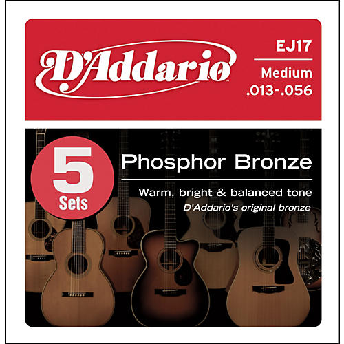 EJ17-5P Phosphor Bronze Acoustic Guitar Strings Medium
