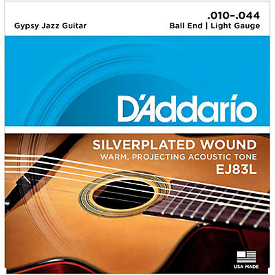 D'Addario EJ83L Gypsy Jazz Silver Wound Light Acoustic Guitar Strings