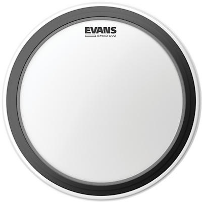 EVANS EMAD UV2 Bass Drumhead With Tom Hoop -