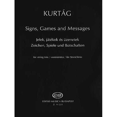Editio Musica Budapest EMB Series - Signs, Games and Messages for String Trio (Performance Score)