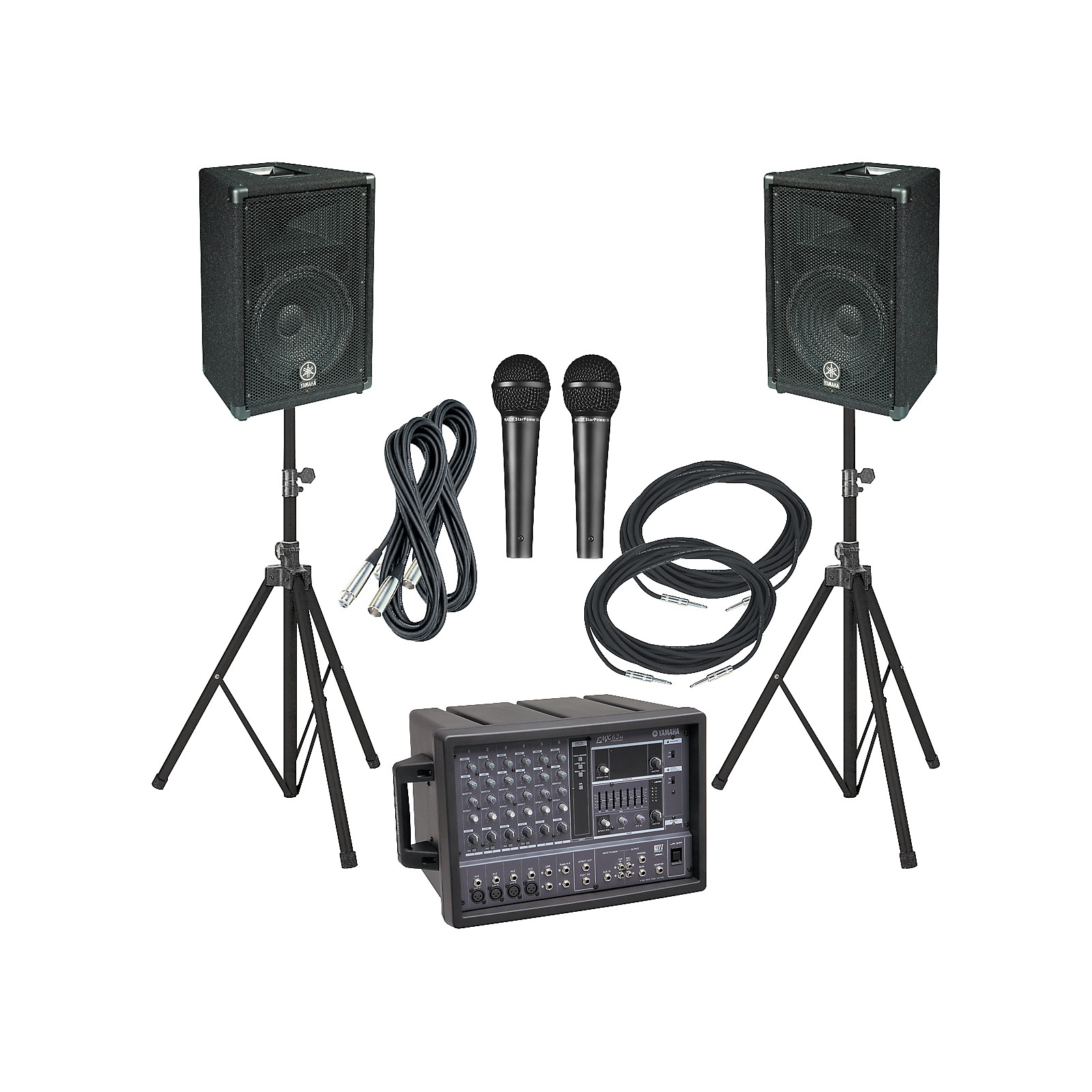 Yamaha EMX62M/BR12 PA Package Musician