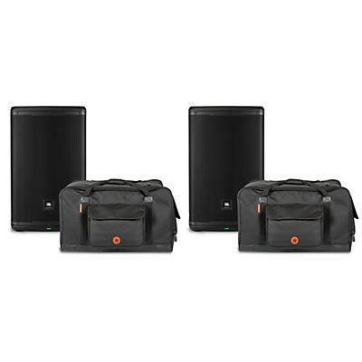 JBL EON715 15" Powered Speaker Pair With Road Runner Bags
