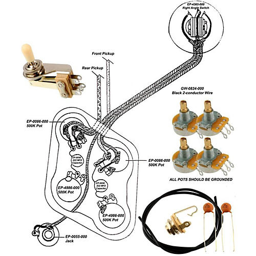 Allparts EP-4147-000 Wiring Kit for Gibson ES-335 ... free download les paul wiring diagram 