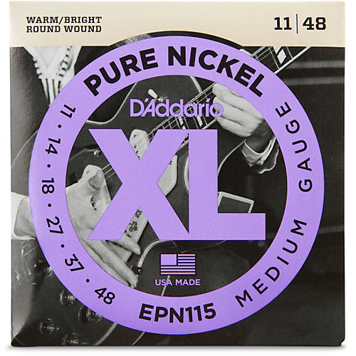 D'Addario EPN115 Pure Nickel Electric Guitar Blues/Jazz Electric Guitar Strings