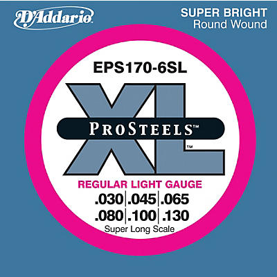 D'Addario EPS170-6SL Regular Light 6-String Long Scale Bass Strings - (30-130)