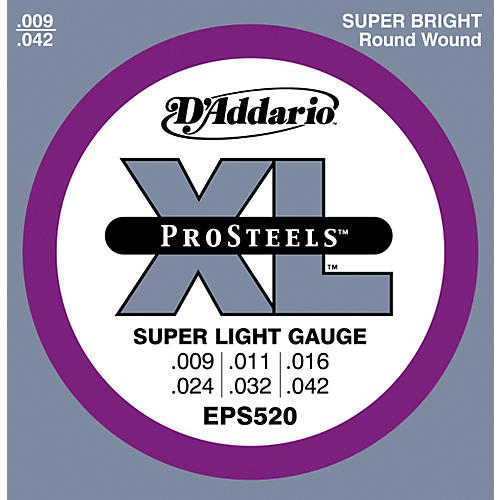 D'Addario EPS520 ProSteels Super Light Electric Guitar Strings