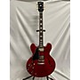 Used Gibson ES335 Figured Left Handed Hollow Body Electric Guitar Cherry