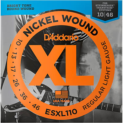 D'Addario ESXL110 Steinberger Regular Light Double Ball End Electric Guitar Strings
