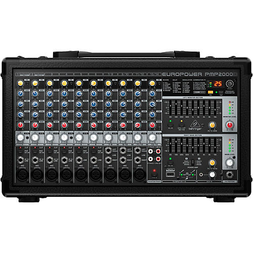 Behringer EUROPOWER PMP2000D 2,000W 14-Channel Powered Mixer with Multi-FX Processor Condition 2 - Blemished 194744107405