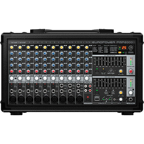 EUROPOWER PMP2000D 2,000W 14-Channel Powered Mixer with Multi-FX Processor