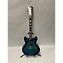 Used D'Angelico EX-DC/SP Hollow Body Electric Guitar Blue Burst