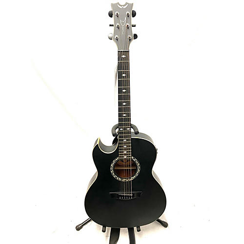 Dean EXBKS Exhibition Left Handed Acoustic Electric Guitar Black