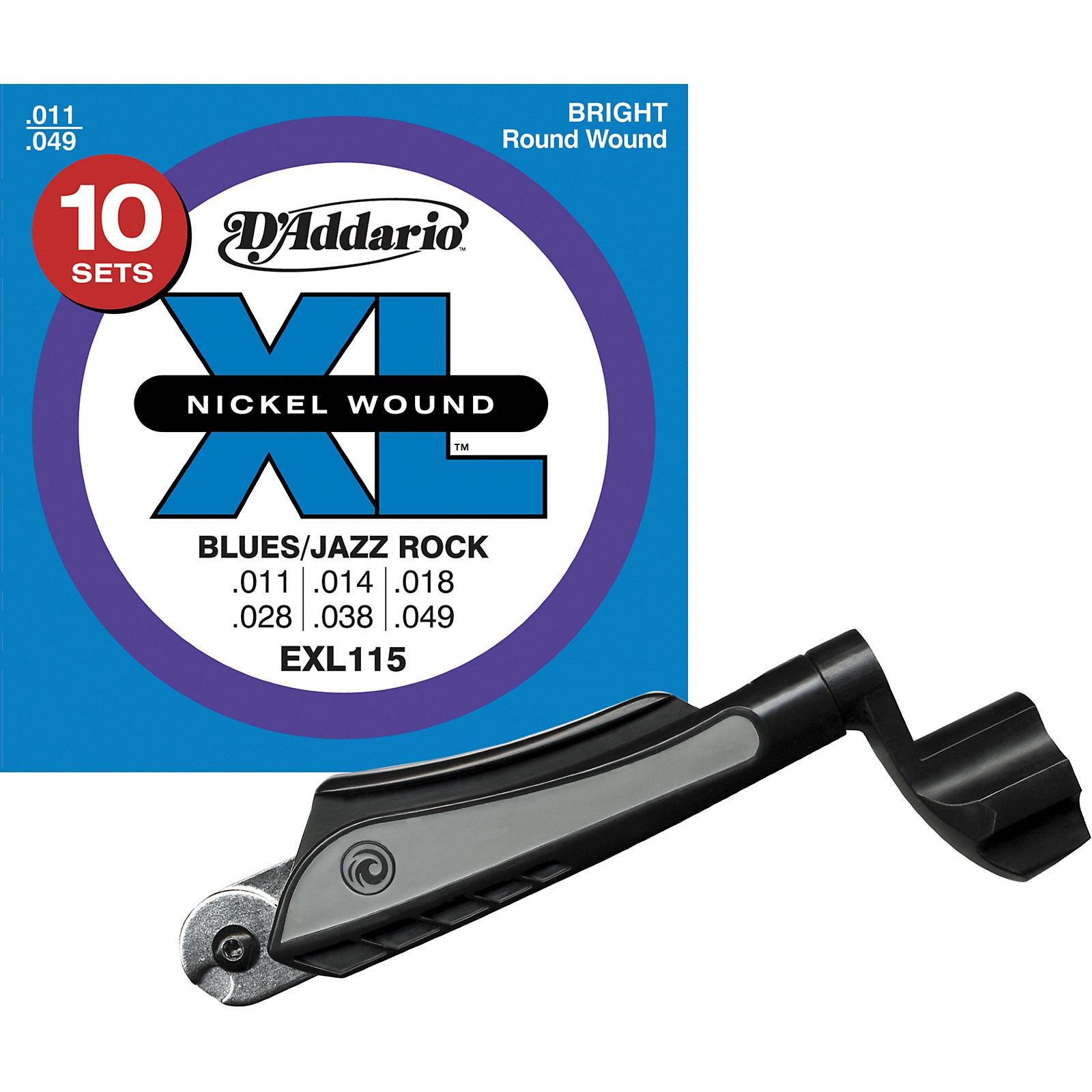 D'Addario EXL110 Nickel Light Electric Guitar Strings 10-Pack