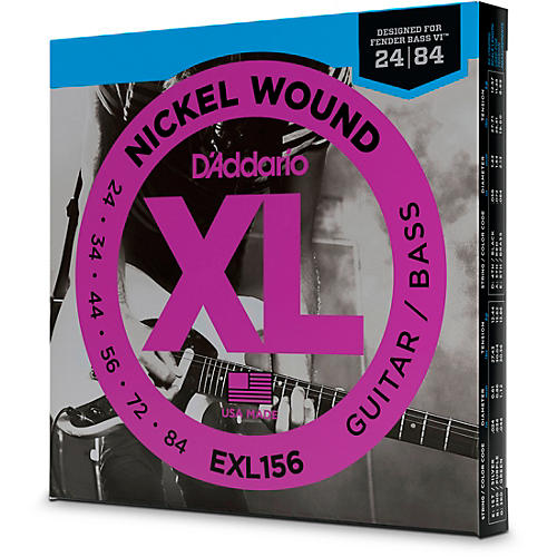 D'Addario EXL156 XL Nickel Wound Bass VI Strings .024 - .084
