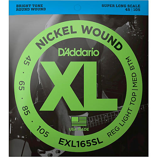 EXL165SL Regular Light Top/Medium Bottom Nickel Wound Super Long Scale Bass Strings