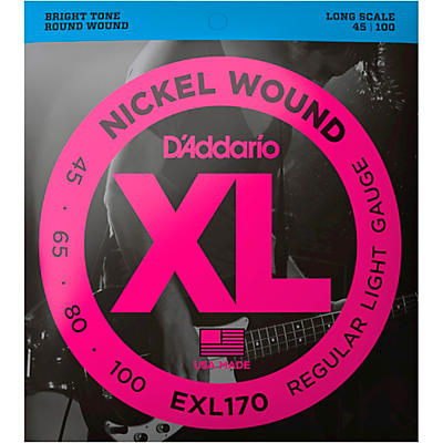 D'Addario EXL170 Nickel Wound Bright Roundwound Electric Bass Strings - (45-100)