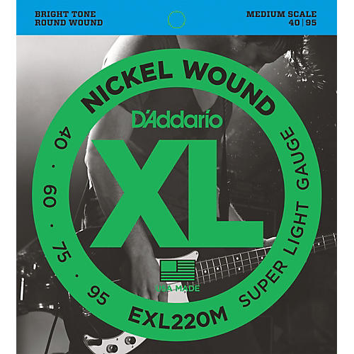 EXL220M XL Bass Super Soft/Medium Scale Bass Strings