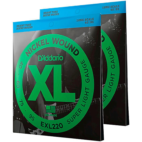 D'Addario EXL220TP Twin-Pack Bass Guitar Strings