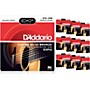 D'Addario EXP12 Coated 80/20 Bronze Medium Acoustic Guitar Strings - 10 Pack