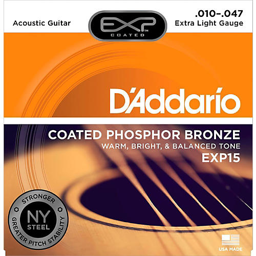 EXP15 Coated Phosphor Bronze Extra Light Acoustic Guitar Strings