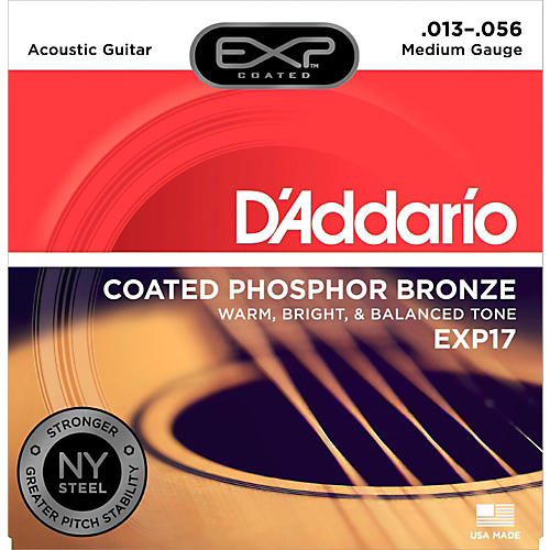 EXP17 Coated Phosphor Bronze Medium Acoustic Guitar Strings
